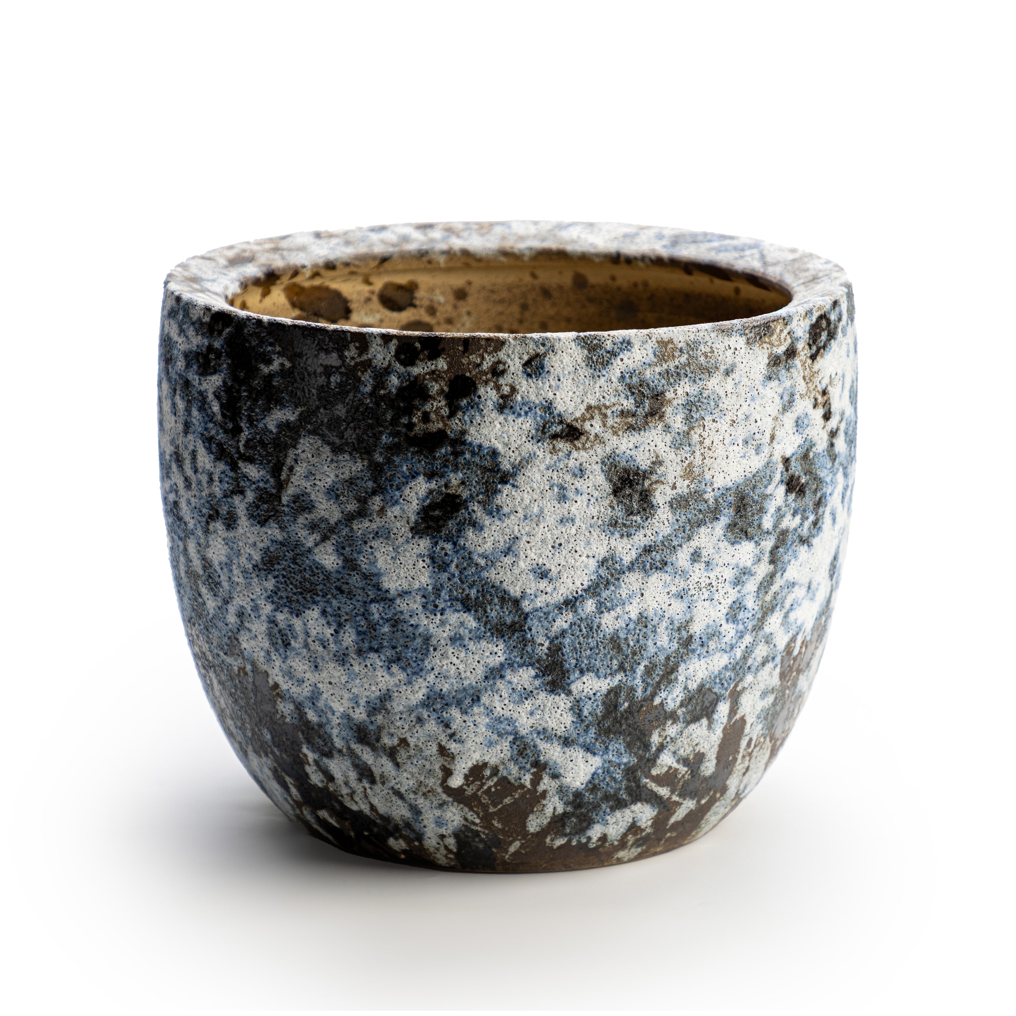 Blue Splatter Pot