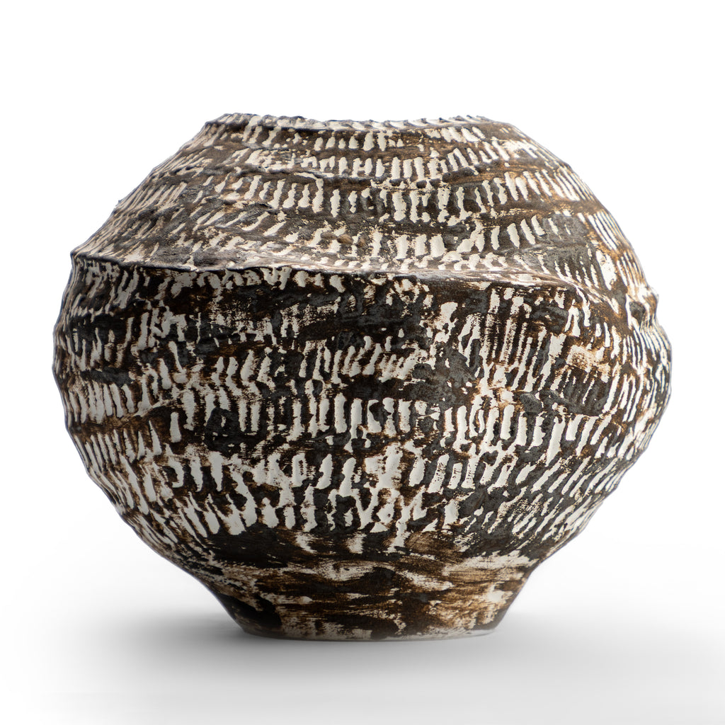 Asymmetrical Textured Pot