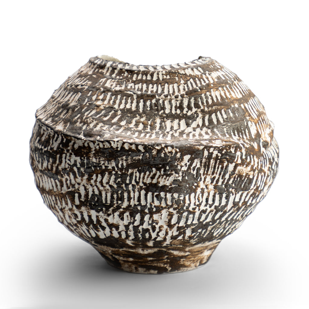 Asymmetrical Textured Pot