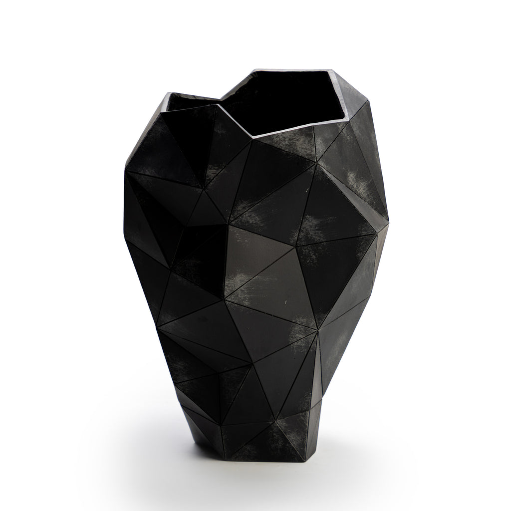 Geometrical Black Vase