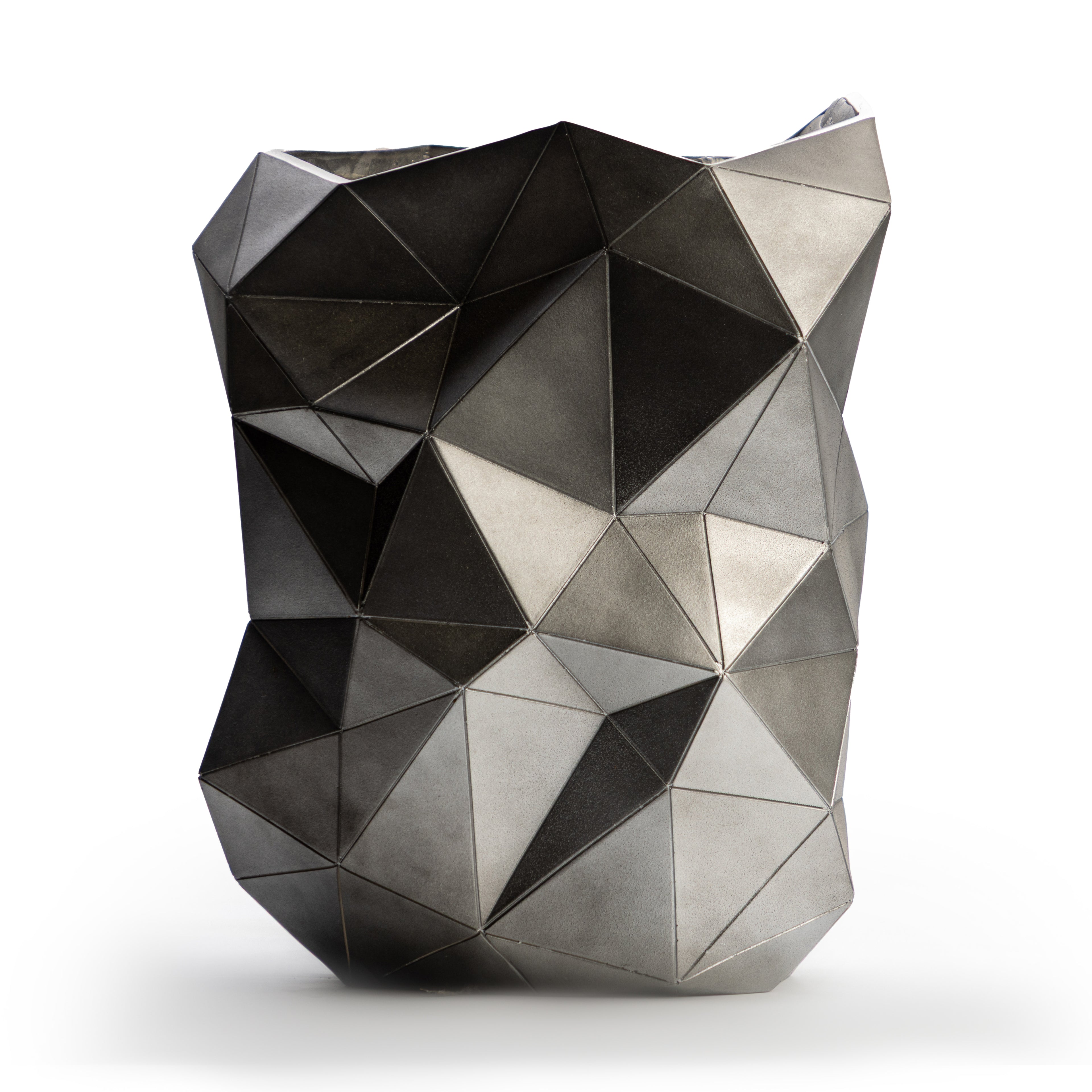 Geometrical Metallic Finish Vase