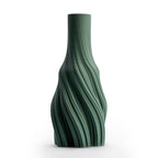 Green Swirl Textured Vase