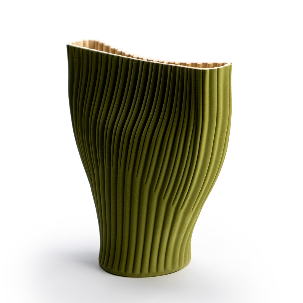 Green Ribbed Vessel