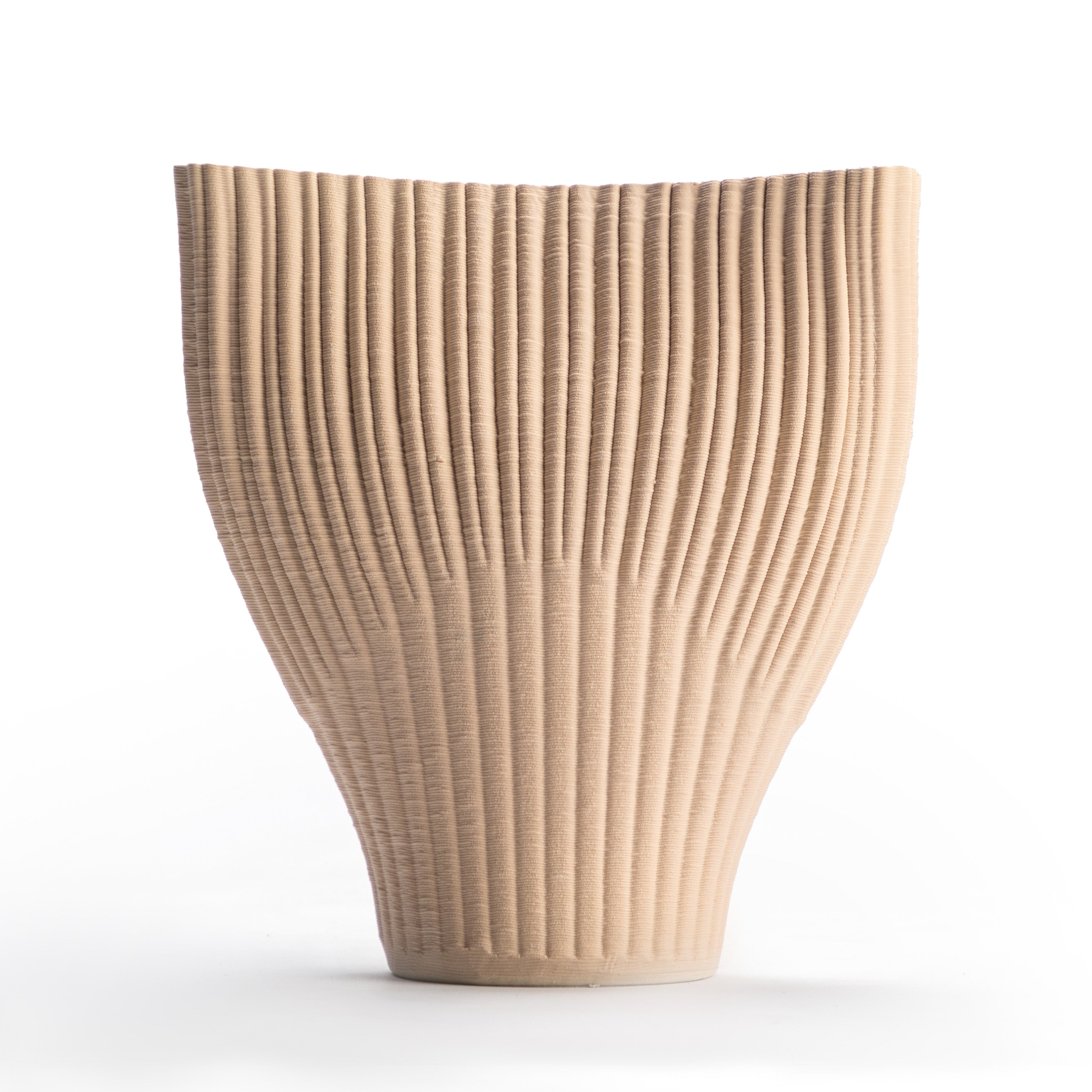 Peach Ribbed Vessel