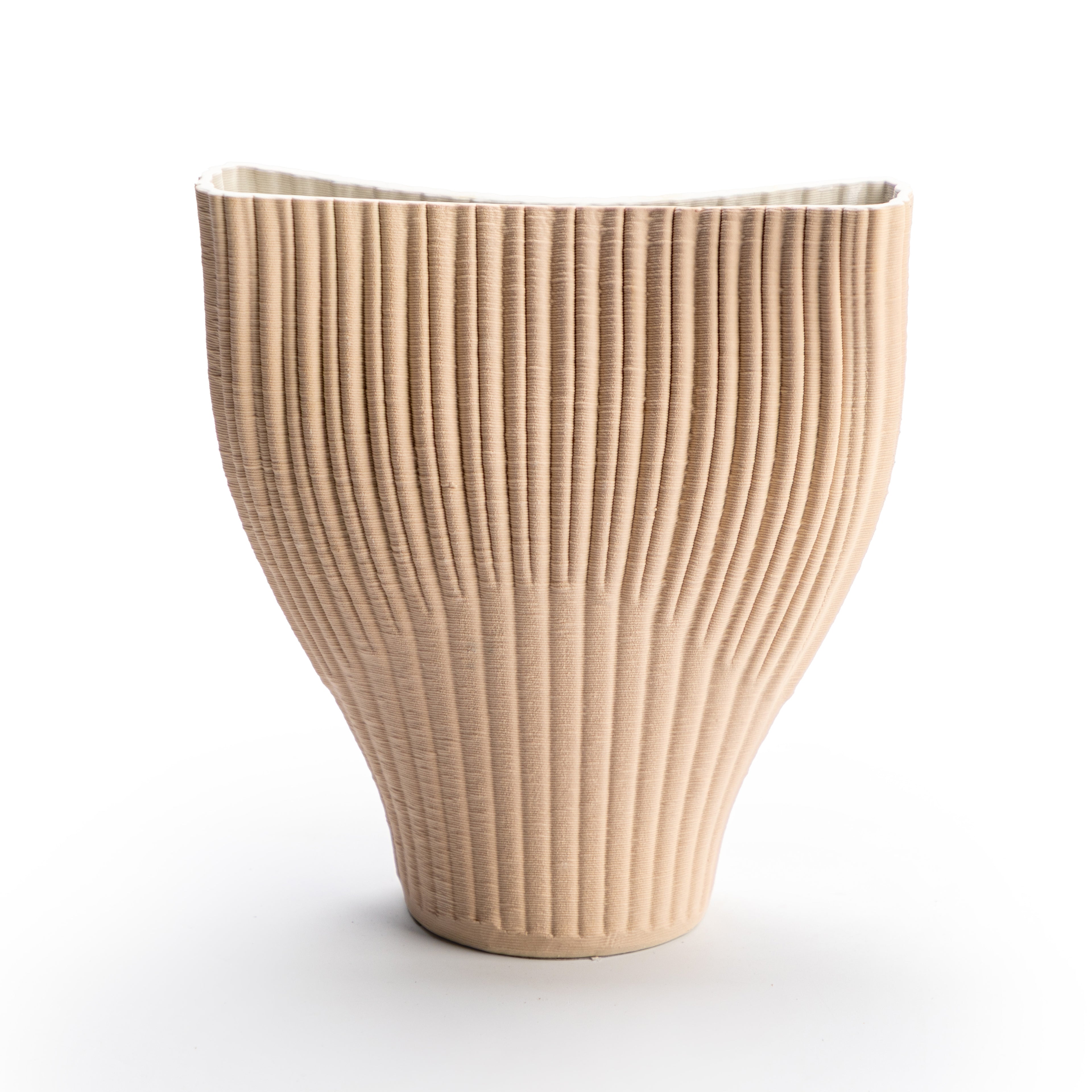 Peach Ribbed Vessel