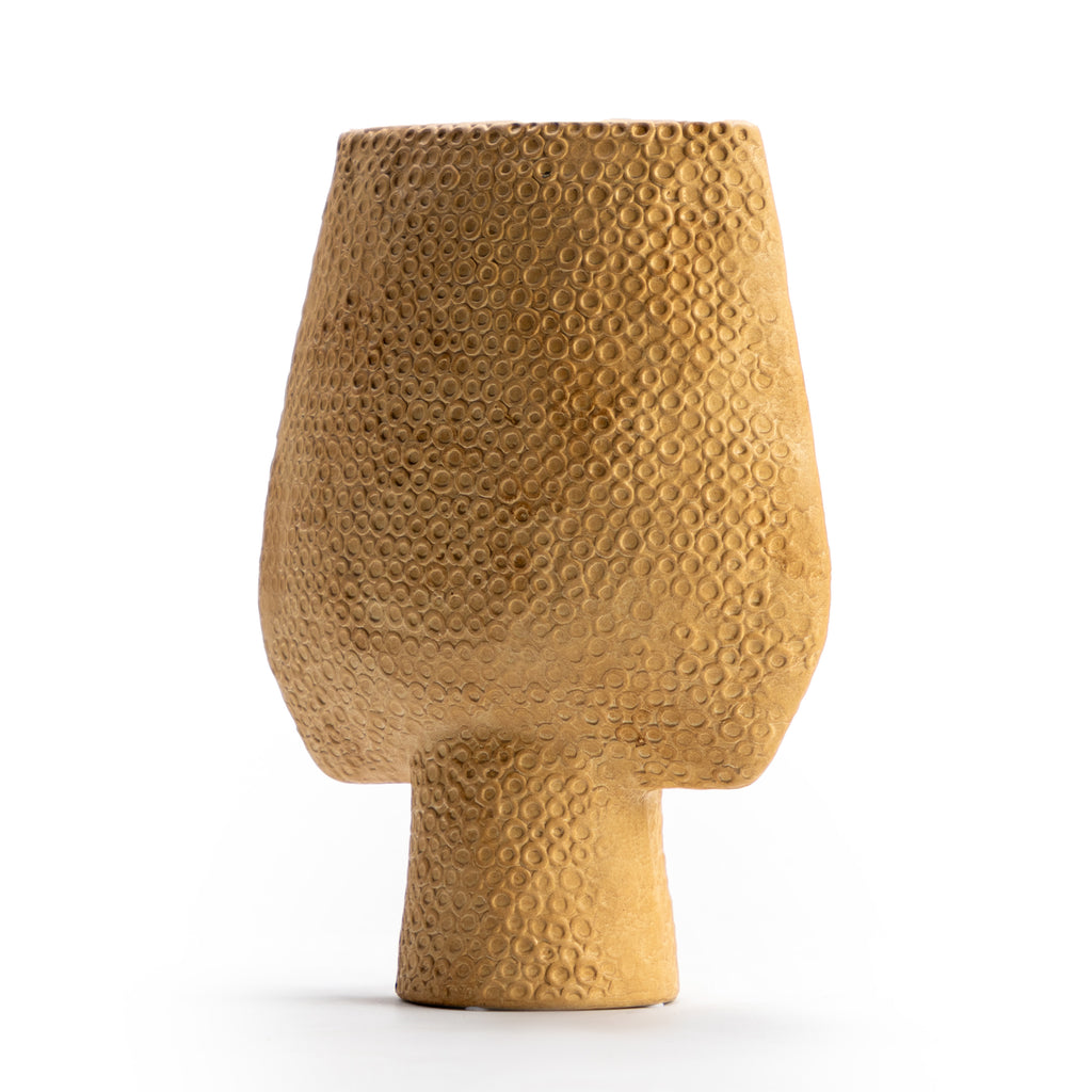 Textured Yellow Vase