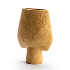 Textured Yellow Vase