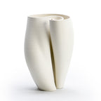 White Shell Swirl Vase