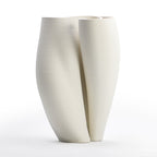White Shell Swirl Vase