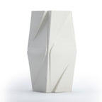 White Abstract Geometric Vase