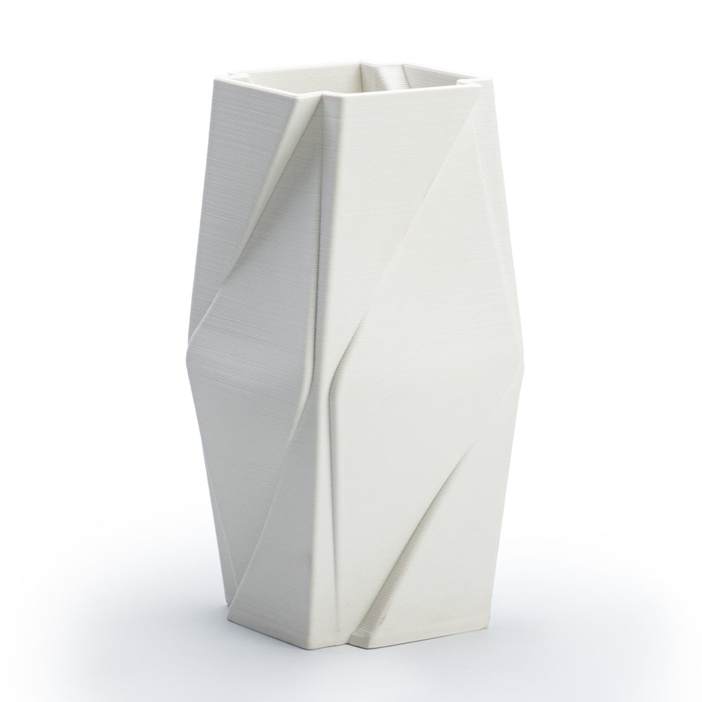 White Abstract Geometric Vase