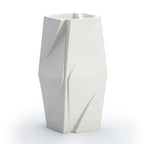 White Abstract Geometric Vase