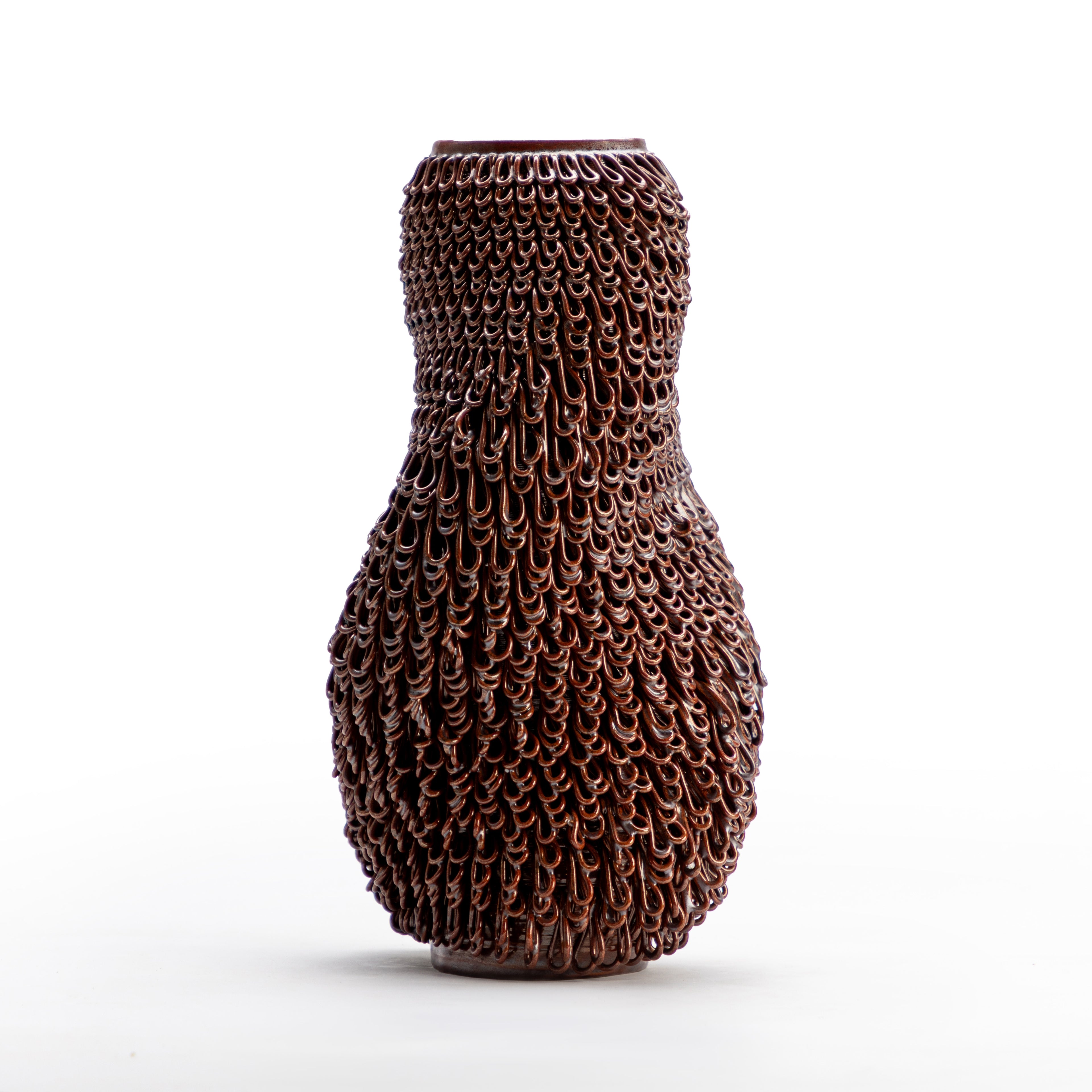 Brown Textured Vase