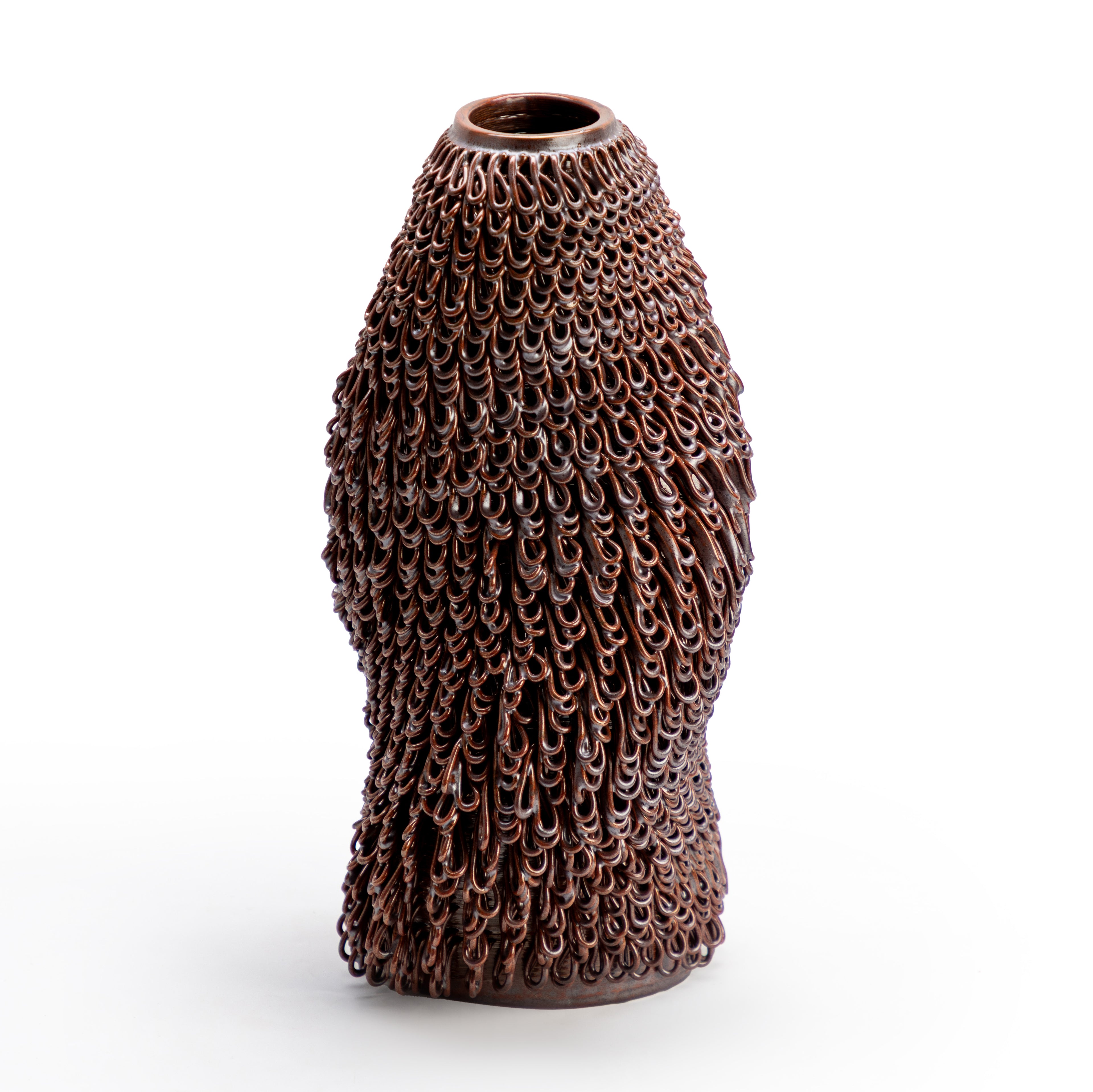 Brown Narrow Top Vase