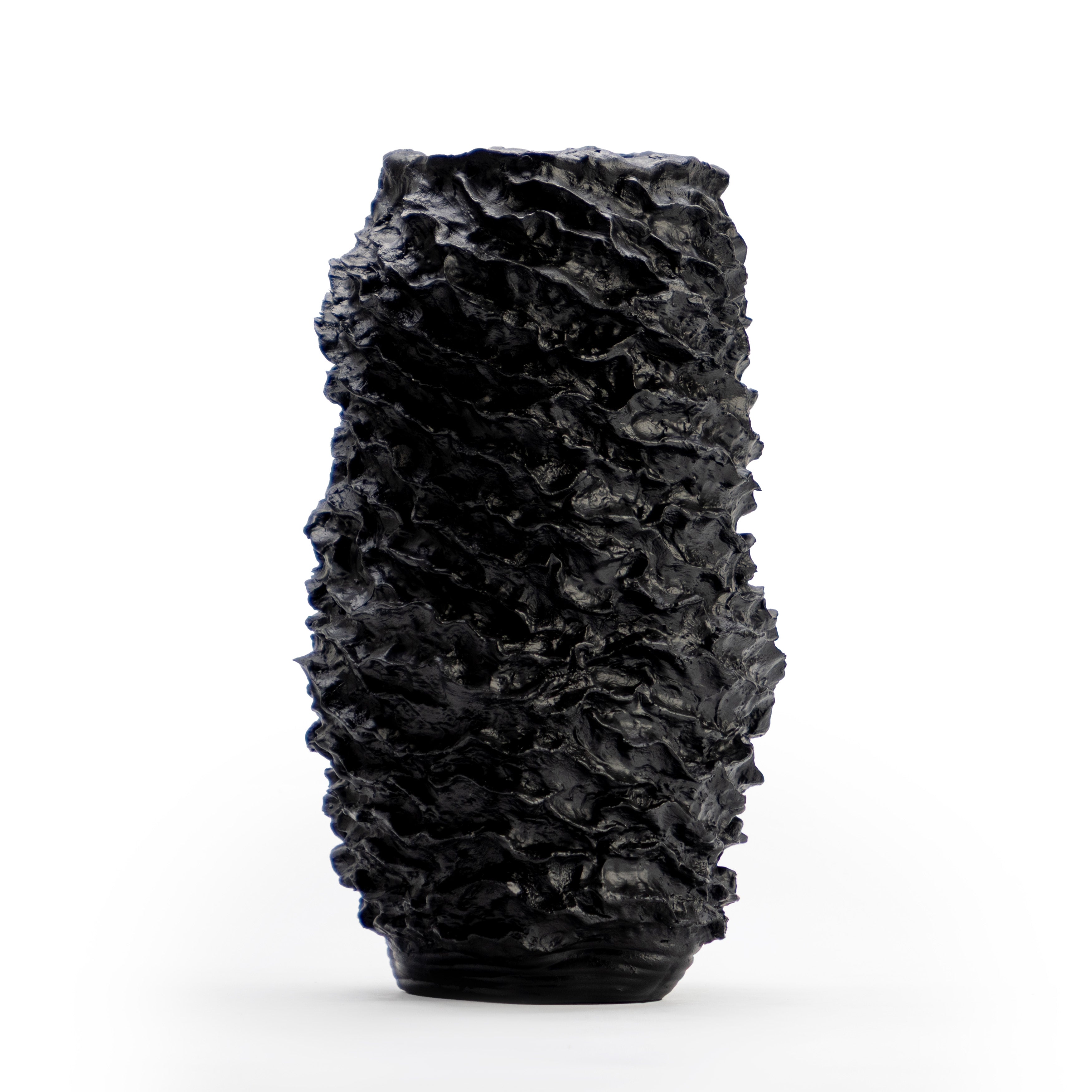 Black Textured Vase