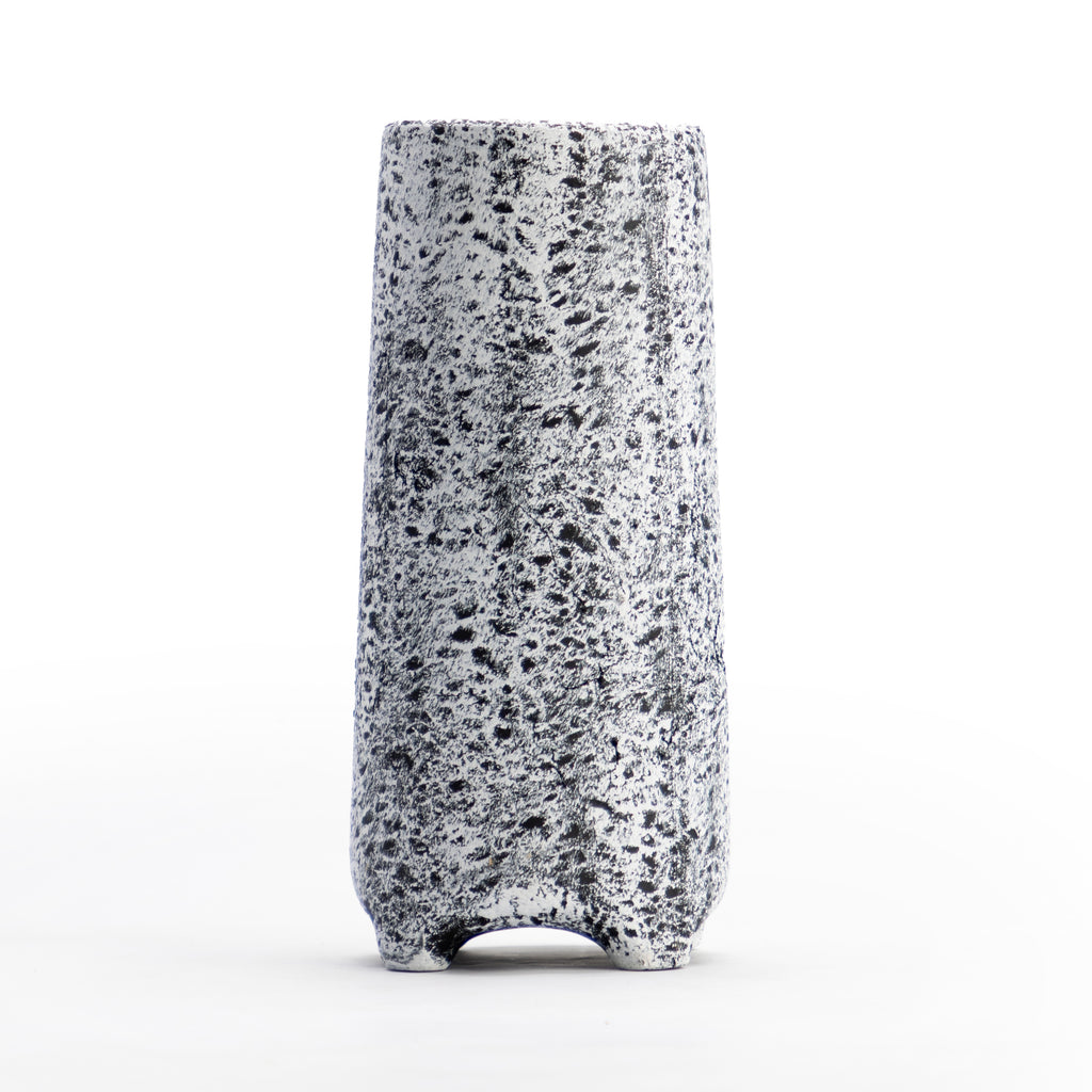 White Splatter Vase
