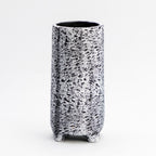 White and Black Splatter Vase