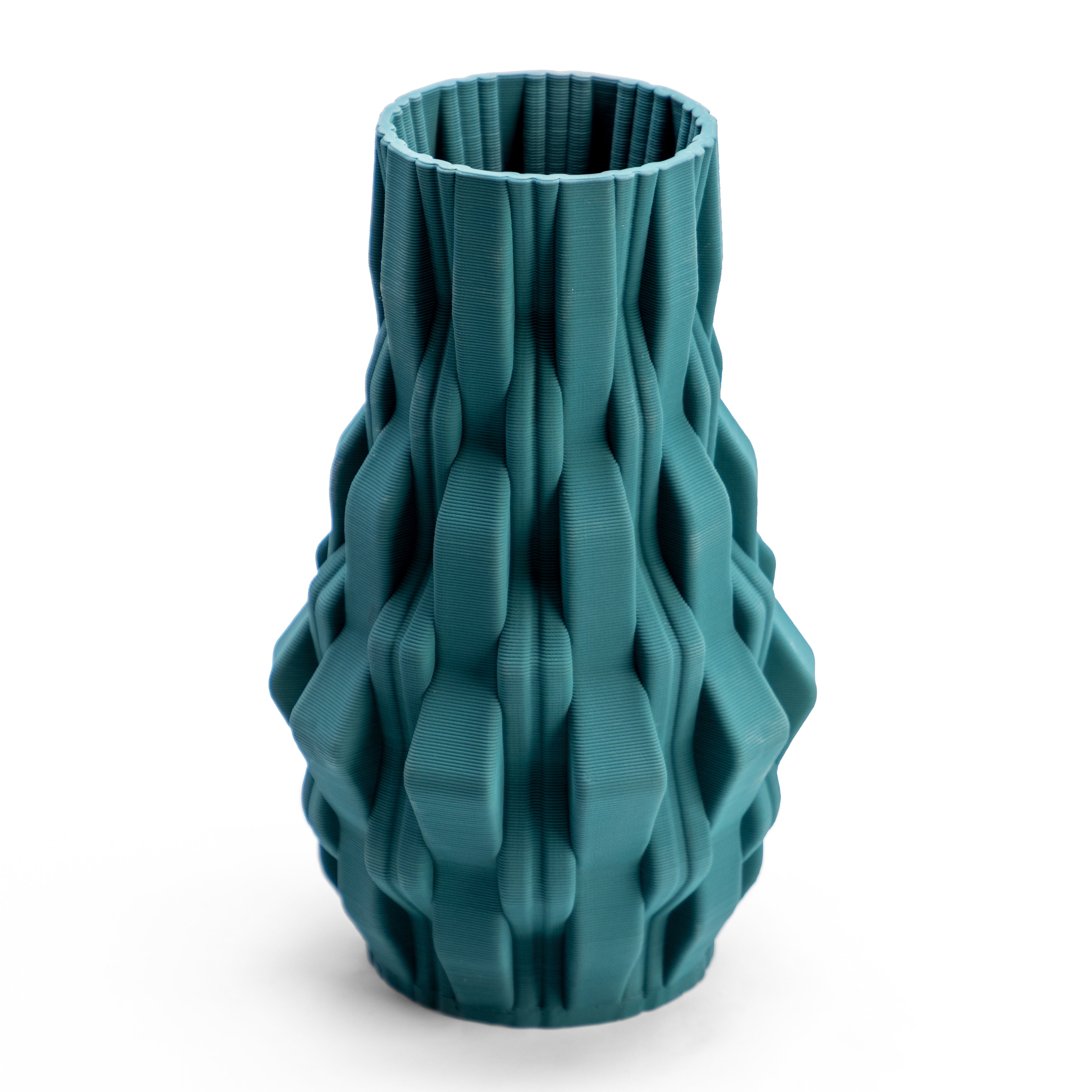 Teal Blooming Vase