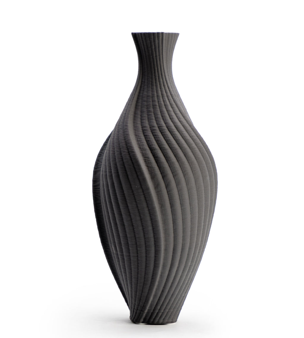 Black Swirl Vase