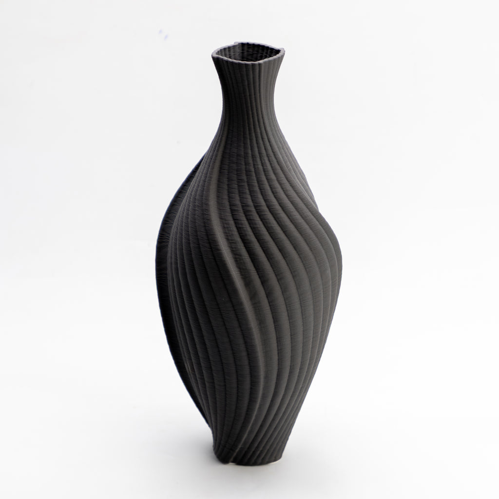 Black Swirl Vase