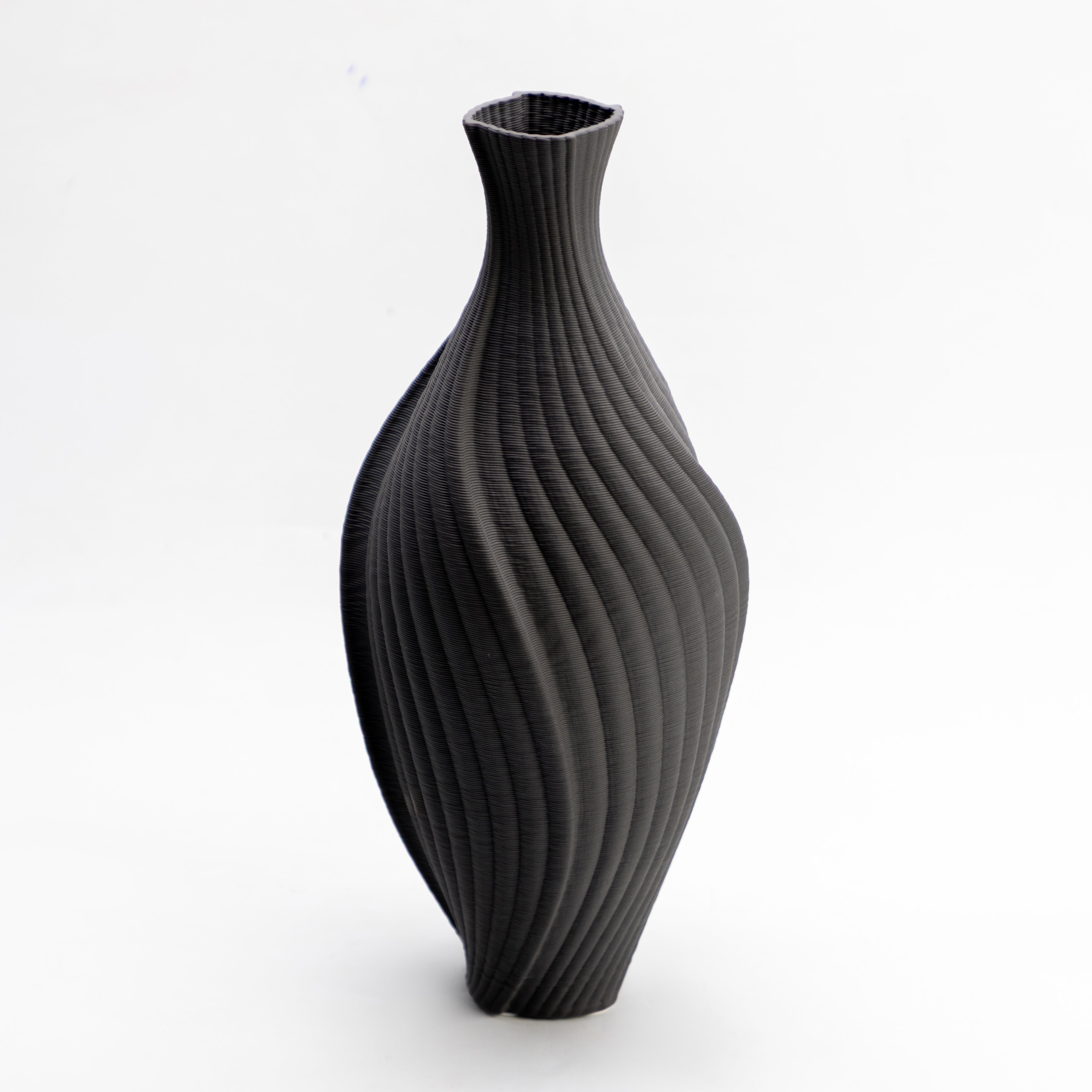 Black Swirl Vase