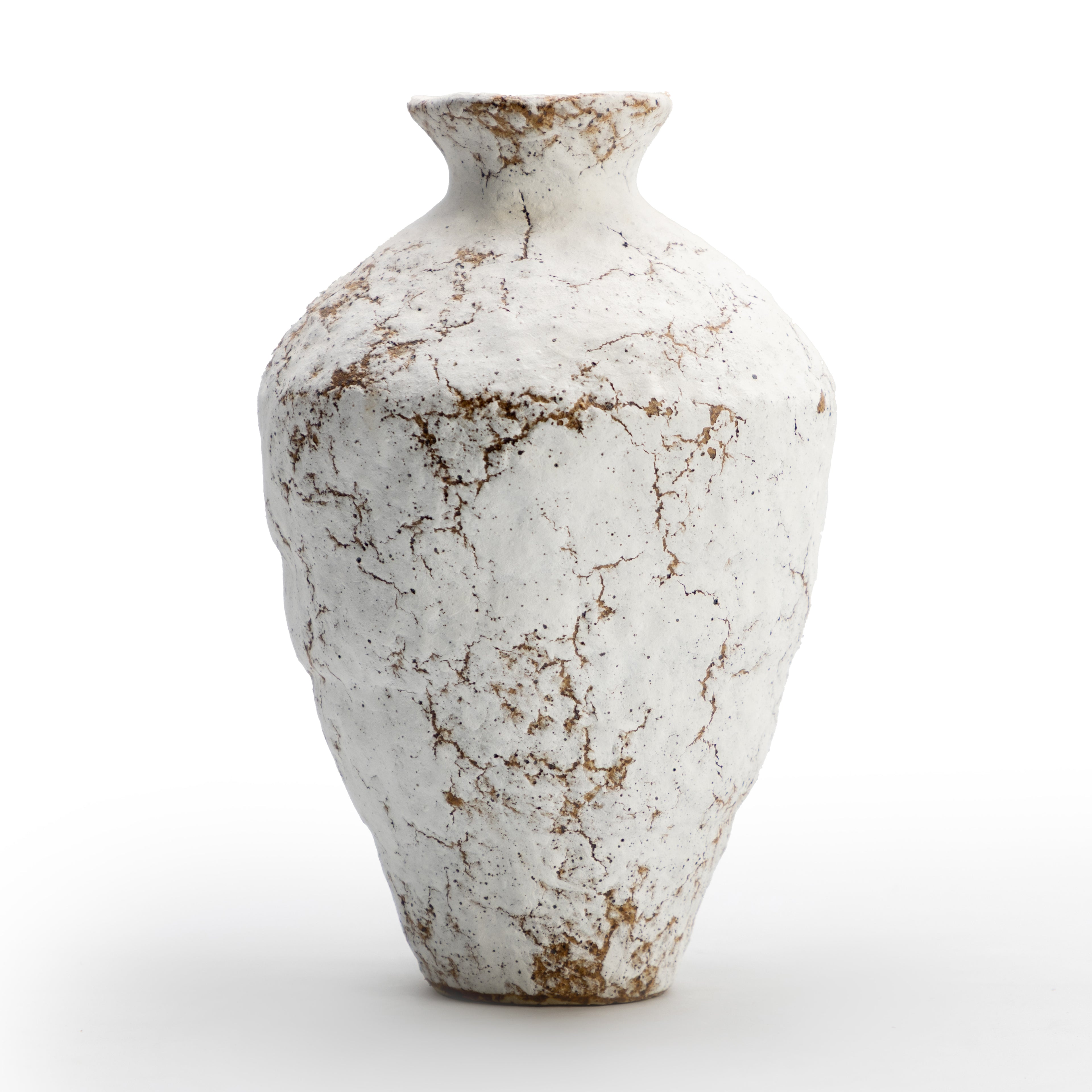 White Crack Texture Pot