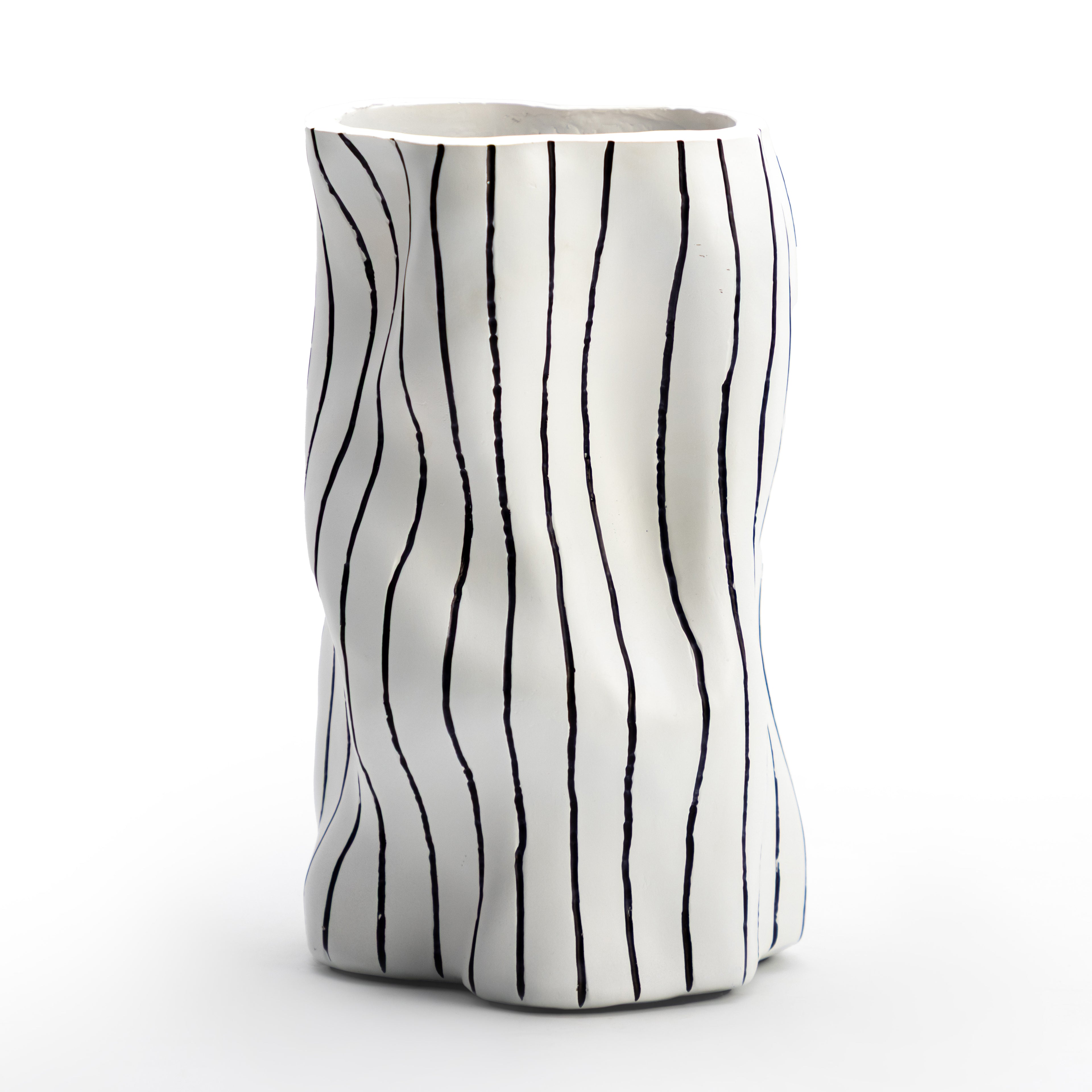 Striped Curved Vase