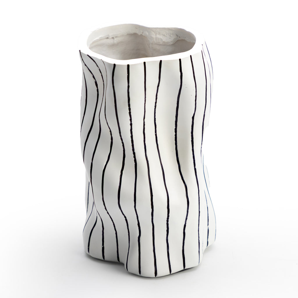 Striped Curved Vase