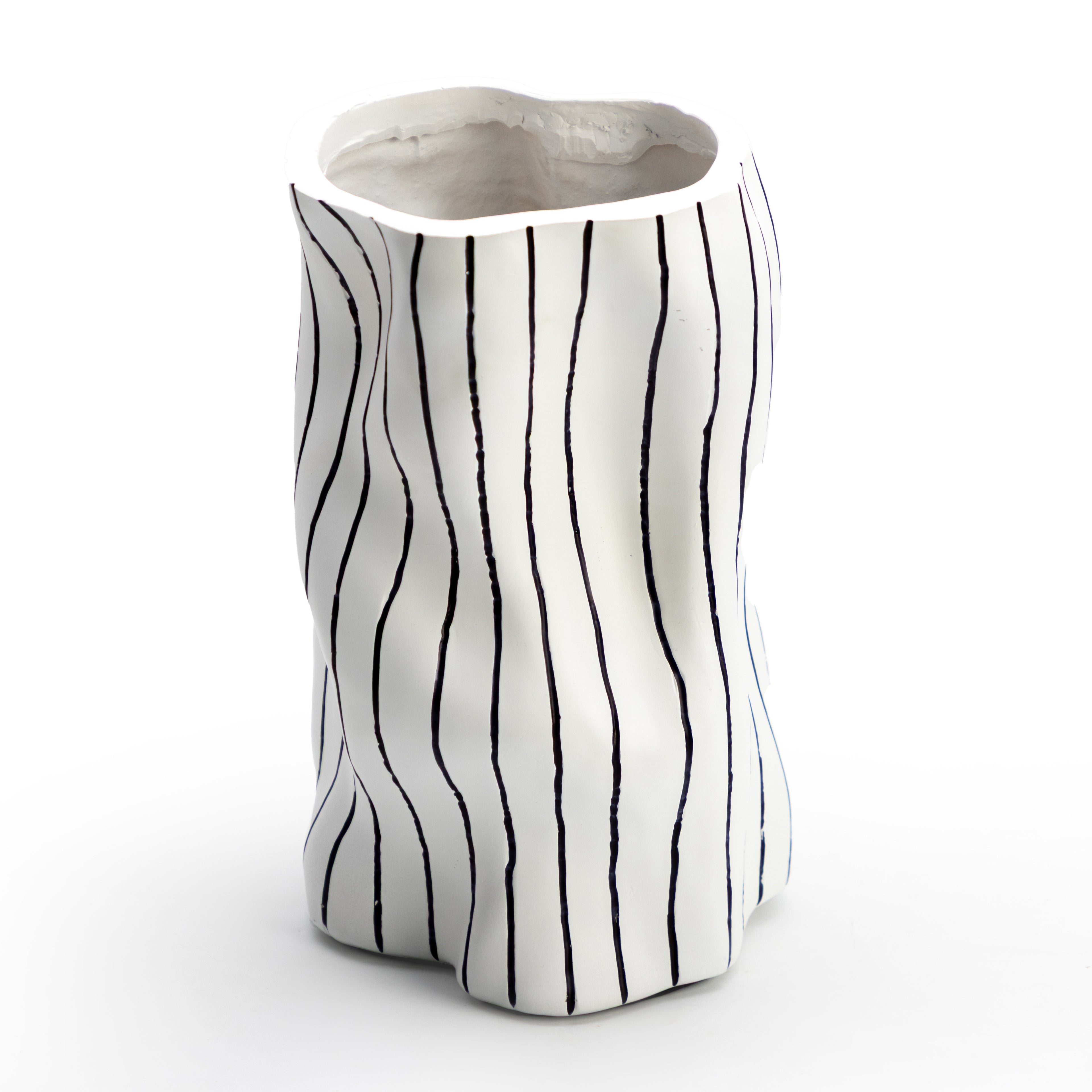 Striped Curved Vase