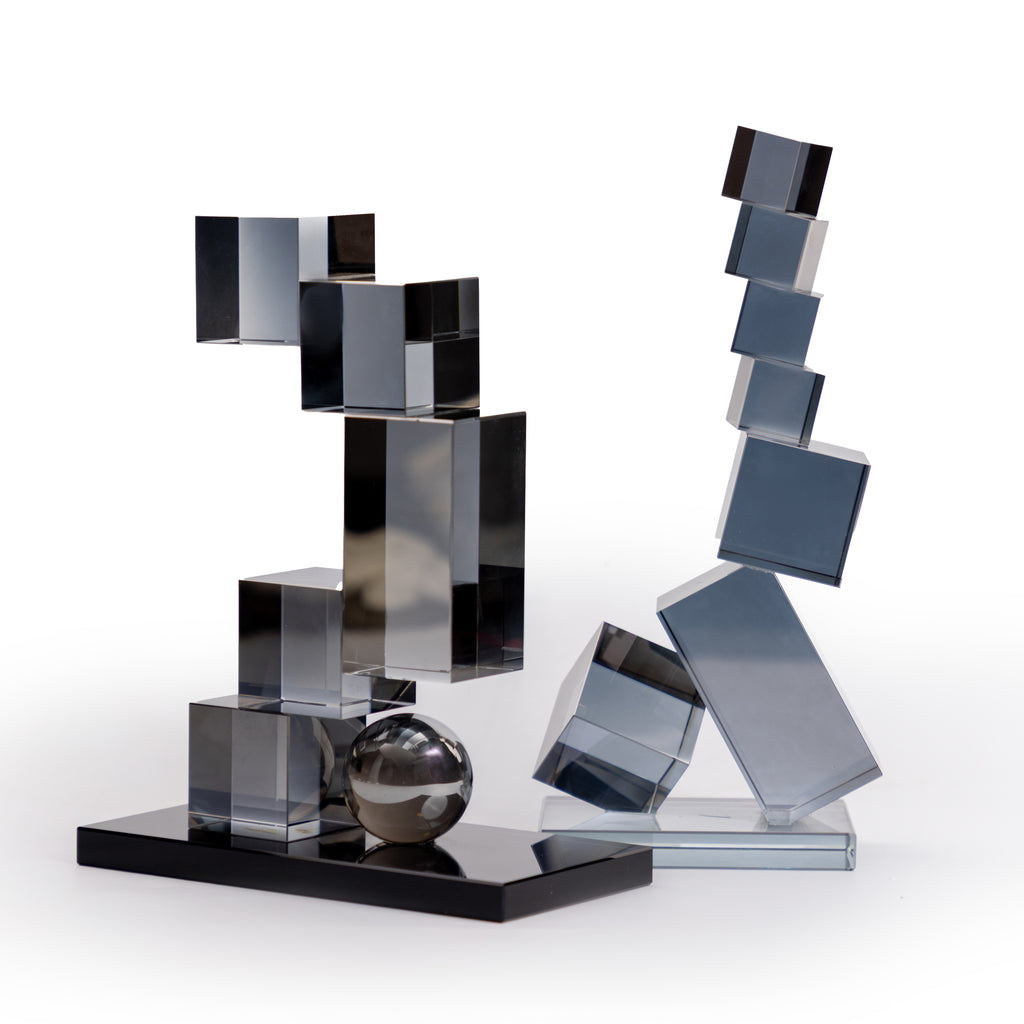 Grey Glass Sculpture