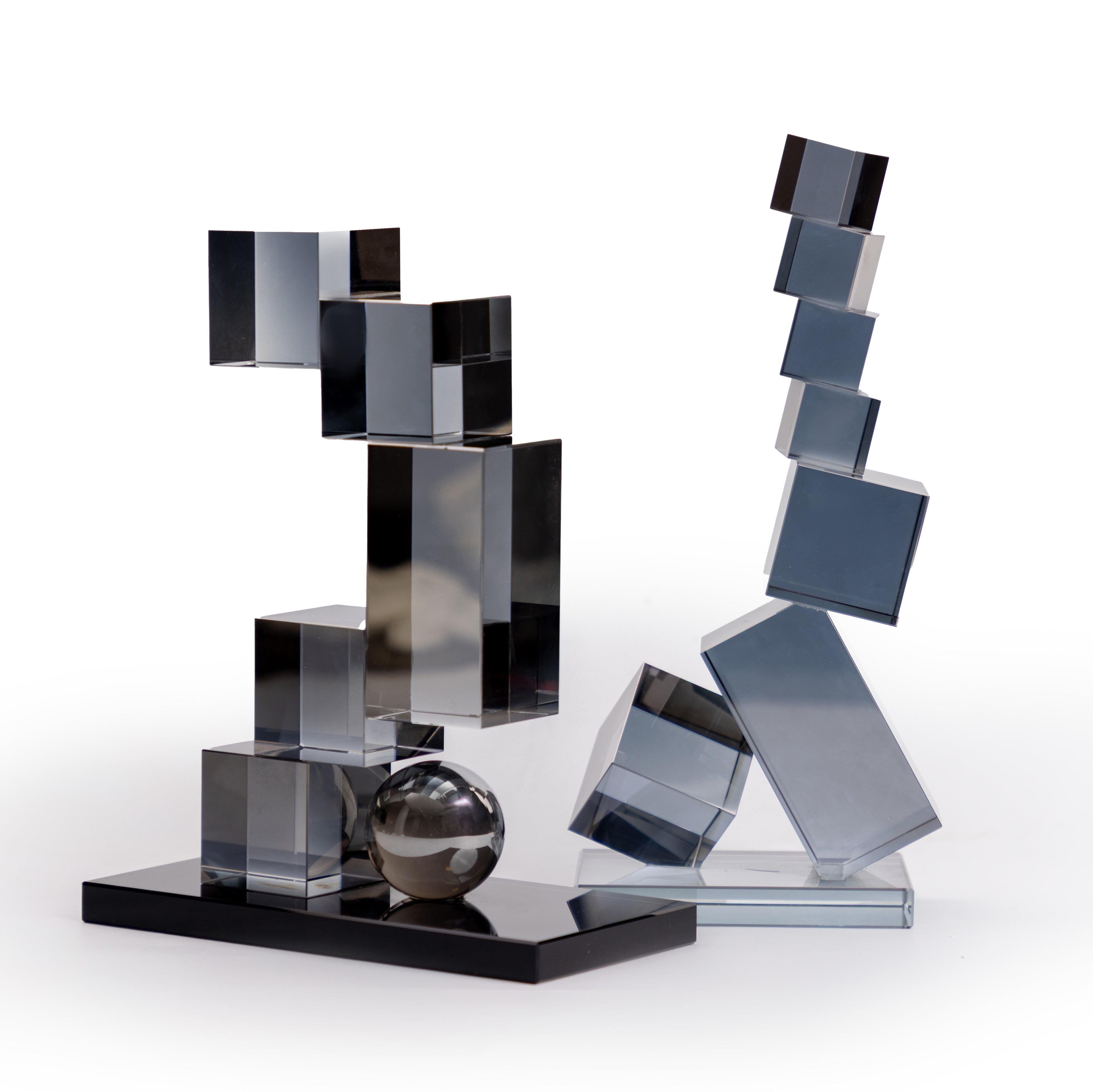 Grey Glass Sculpture